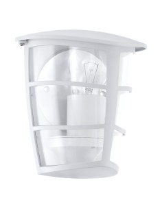 Applique lanterna da esterno Aloria in alluminio bianco e policarbonato, E27, IP44 | Eglo -EGLO