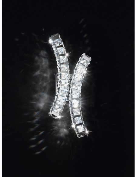 Applique LED Toneria in acciaio cromo con archi in cristallo trasparente, 12 W | Eglo -EGLO