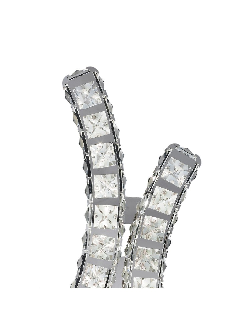 Applique LED Toneria in acciaio cromo con archi in cristallo trasparente, 12 W | Eglo -EGLO