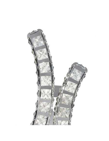 Applique LED Toneria in acciaio cromo con archi in cristallo trasparente, 12 W | Eglo -EGLO