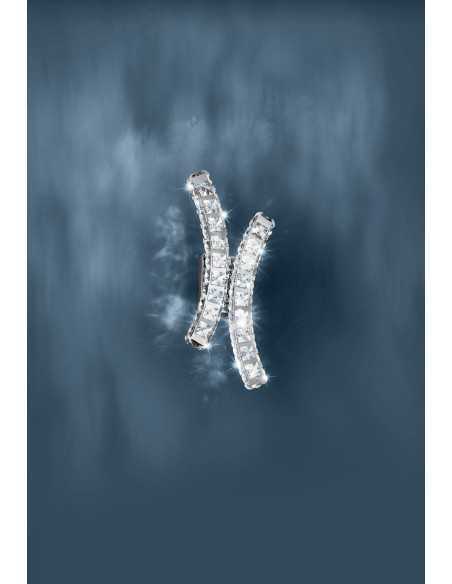 Applique LED Toneria in acciaio cromo con archi in cristallo trasparente, 12 W | Eglo -EGLO