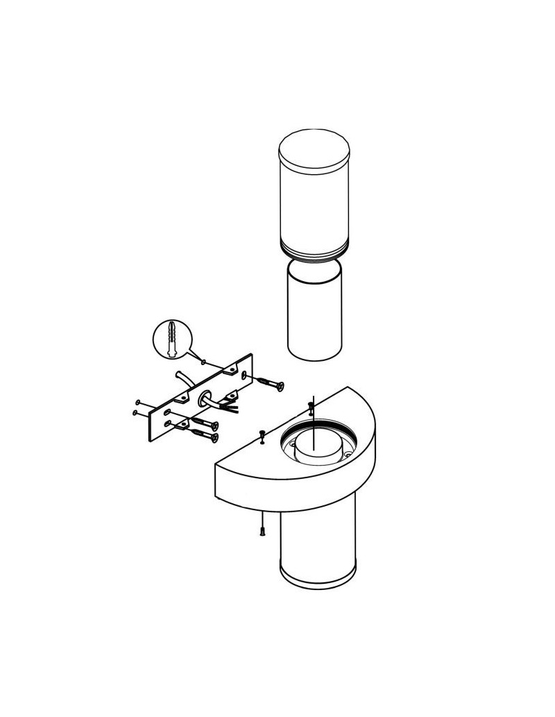 Applique LED da esterno Beverly 1 pendente in acciaio inox, 3,7 W 3000 K, IP44 | Eglo -EGLO