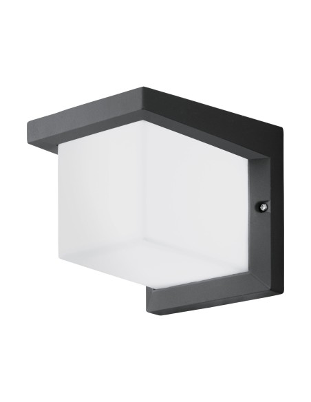 Applique LED da esterno Desella 1 quadrata in alluminio antracite, 10 W, IP55 | Eglo -EGLO