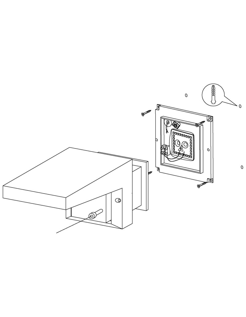 Applique LED da esterno Desella 1 quadrata in alluminio antracite, 10 W, IP55 | Eglo -EGLO