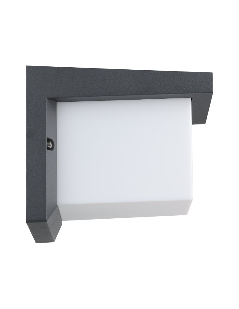 Applique LED da esterno Desella 1 quadrata in alluminio antracite, 10 W, IP55 | Eglo -EGLO