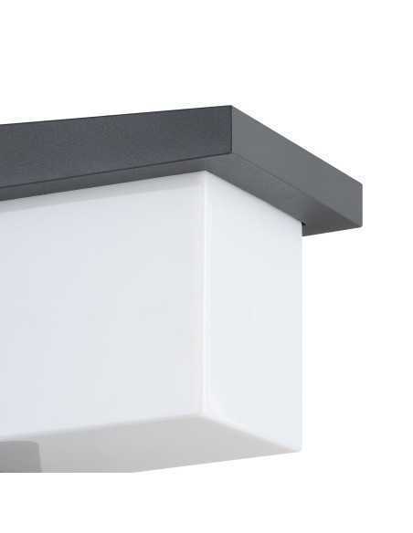 Applique LED da esterno Desella 1 quadrata in alluminio antracite, 10 W, IP55 | Eglo -EGLO