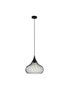 Sospensione Staverton Ø 36,5 in reticolato di metallo nero, industrial, E27 | Eglo -EGLO