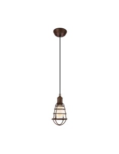 Lampada a sospensione Port Seton Ø 13 in reticolato metallico marrone anticato, E27 | Eglo -EGLO
