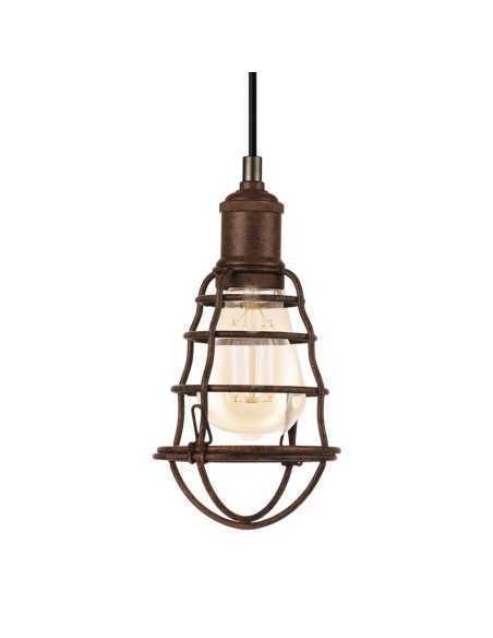 Lampada a sospensione Port Seton Ø 13 in reticolato metallico marrone anticato, E27 | Eglo -EGLO