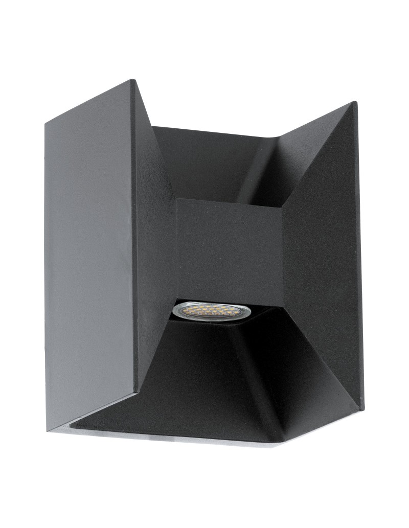 Applique LED da esterno Morino biemissione in alluminio antracite, 2,7 W, IP44 | Eglo -EGLO