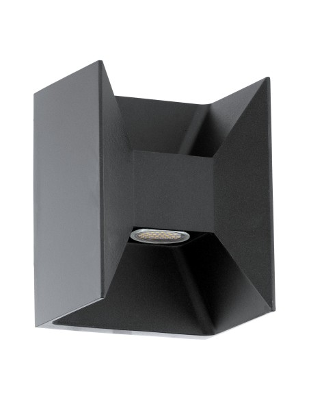 Applique LED da esterno Morino biemissione in alluminio antracite, 2,7 W, IP44 | Eglo -EGLO