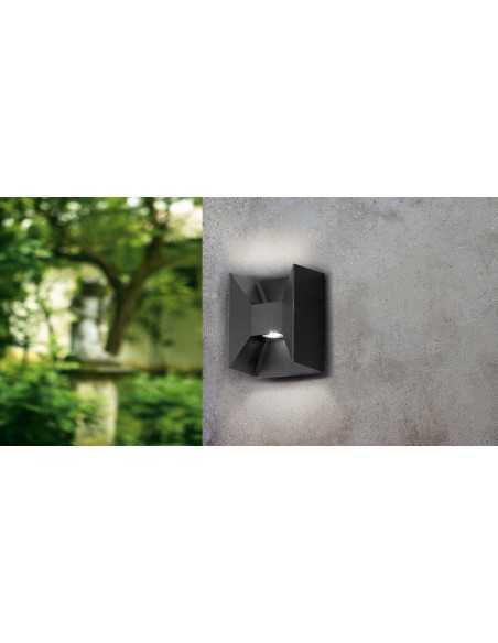 Applique LED da esterno Morino biemissione in alluminio antracite, 2,7 W, IP44 | Eglo -EGLO