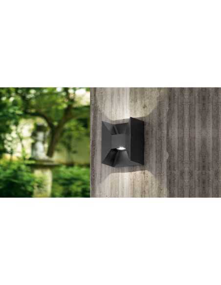 Applique LED da esterno Morino biemissione in alluminio antracite, 2,7 W, IP44 | Eglo -EGLO