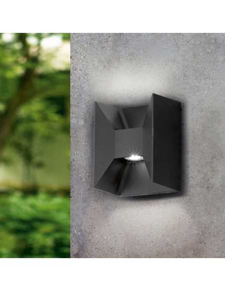 Applique LED da esterno Morino biemissione in alluminio antracite, 2,7 W, IP44 | Eglo -EGLO