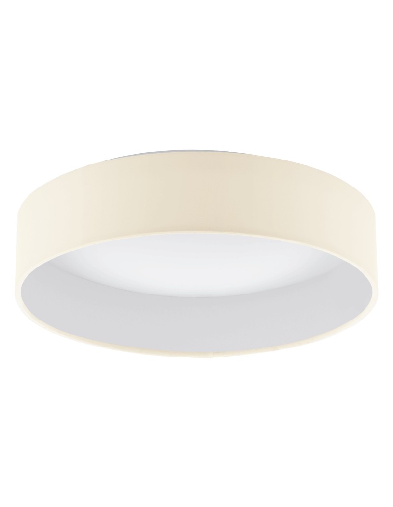 Plafoniera LED Palomaro Ø 32 cm con paralume in tessuto crema, 11 W 3000 K | Eglo -EGLO