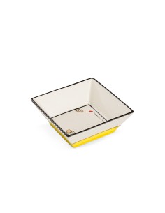 Le Casette coppetta quadrata in porcellana gialla 14x14 cm | Egan -EGAN