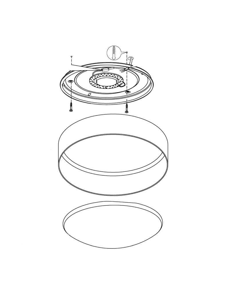 Plafoniera LED Palomaro Ø 32 cm con paralume in tessuto crema, 11 W 3000 K | Eglo -EGLO