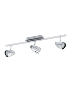 Barra Corbera con 3 spot orientabili in acciaio cromo, 58,5 cm, 3 LED GU10 inclusi | Eglo -EGLO
