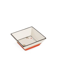 Le Casette coppetta quadrata rossa in porcellana 14x14 | Egan -EGAN