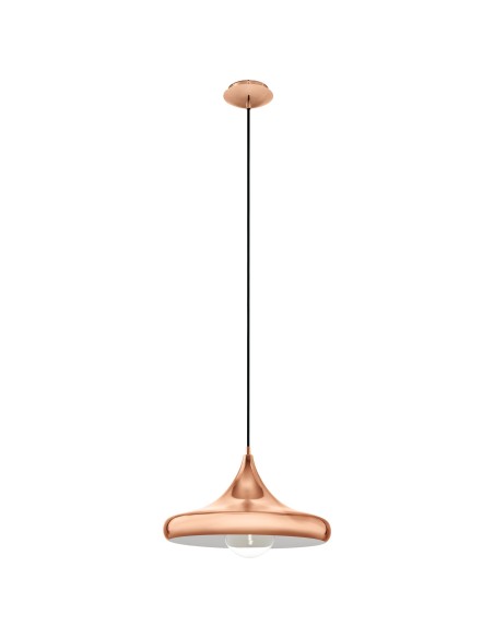 Lampada a sospensione vintage industrial Coretto 2 Ø 40 cm in acciaio rame, E27 | Eglo -EGLO