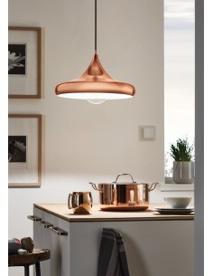 Lampada a sospensione vintage industrial Coretto 2 Ø 40 cm in acciaio rame, E27 | Eglo -EGLO 2