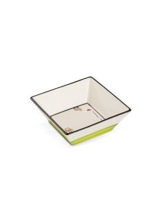 Le Casette coppetta quadrata verde in porcellana 14x14 | Egan -EGAN