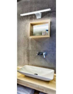Applique LED Pandella 2 per specchio da bagno in policarbonato argento e cromo, IP44 | Eglo -EGLO 2