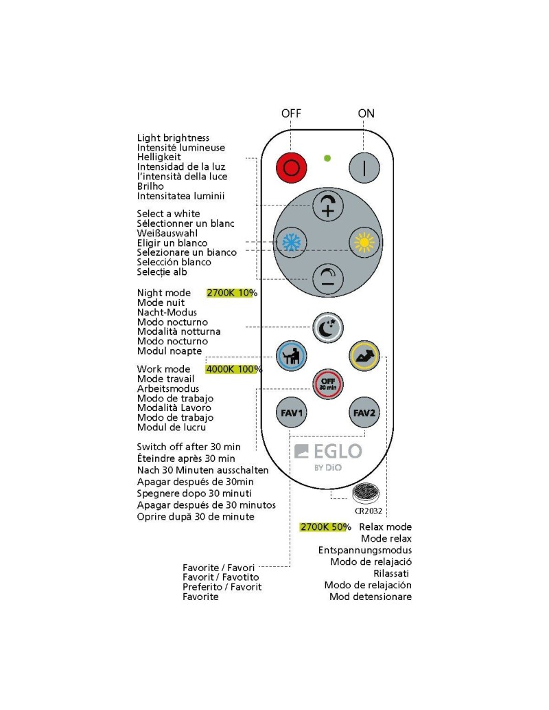 Plafoniera LED Frania-A Ø 30 cm effetto cristallo, 2700-6500 K con telecomando, IP44 | Eglo -EGLO