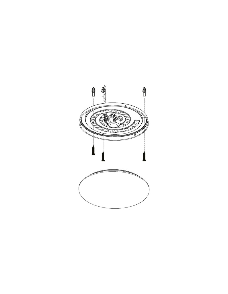 Plafoniera LED Frania-A Ø 30 cm effetto cristallo, 2700-6500 K con telecomando, IP44 | Eglo -EGLO