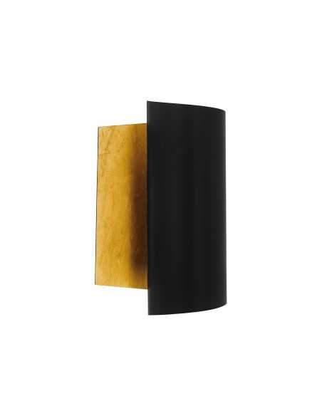 Applique Falicetto a cartoccio in acciaio nero con interno oro, luce indiretta, E27 | Eglo -EGLO