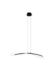 Lampada a sospensione LED Egidonella profilo arcuato 90 cm bianco e nero, 20 W | Eglo -EGLO