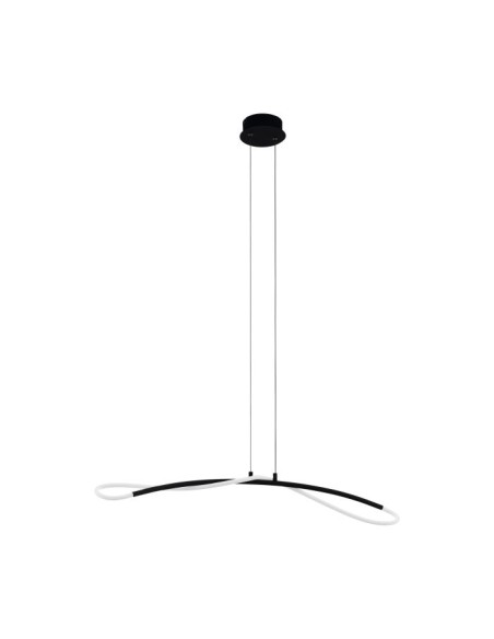Lampada a sospensione LED Egidonella profilo arcuato 90 cm bianco e nero, 20 W | Eglo -EGLO