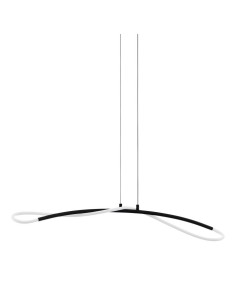 Lampada a sospensione LED Egidonella profilo arcuato 90 cm bianco e nero, 20 W | Eglo -EGLO 2
