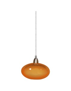 Lampada a sospensione Naro Ø 26 cm in vetro arancio e acciaio nichel satinato, E27 | Eglo -EGLO