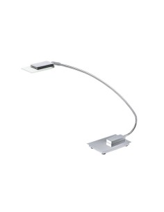 Lampada da scrivania LED di design in metallo cromo opaco e vetro, 210 lm | Eglo