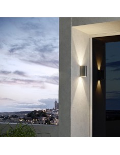 Applique LED da esterno Langreo in acciaio inox doppio fascio, 8 W 3000 K, IP44 | Eglo -EGLO 2