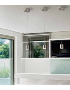 Lampada a sospensione LED Venus pendente nickel satinato Ø 16, dimmerabile | Fabas Luce -FABAS LUCE