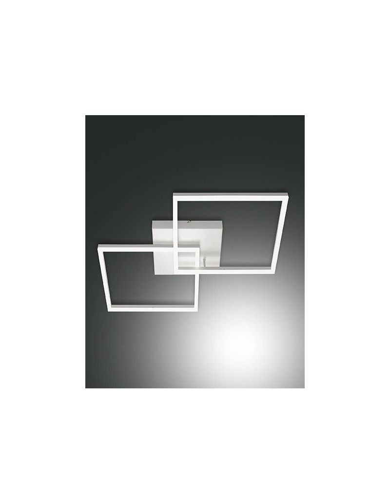Plafoniera LED Bard quadrata 65 cm bianco, 52 W dimmerabile, luce naturale | Fabas Luce -FABAS LUCE