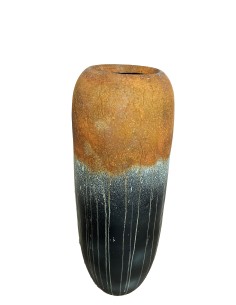 Vaso cilindro grande in ceramica effetto corten, H 86 cm | Petite Fantasie -PETITE FANTASIE