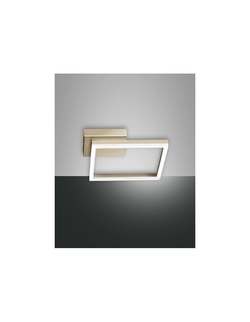 Plafoniera applique LED Bard a quadrati 30x30 oro opaco, 22 W dimmerabile | Fabas Luce -FABAS LUCE
