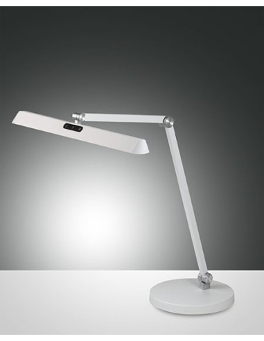 Lampada da Tavolo Bianca LED Beba - Moderna e Funzionale per Scrivania FABAS