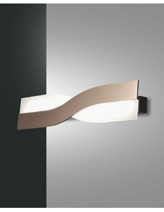 Applique LED Riace 50 cm in metallo bronzo satinato e metacrilato, 13 W | Fabas Luce