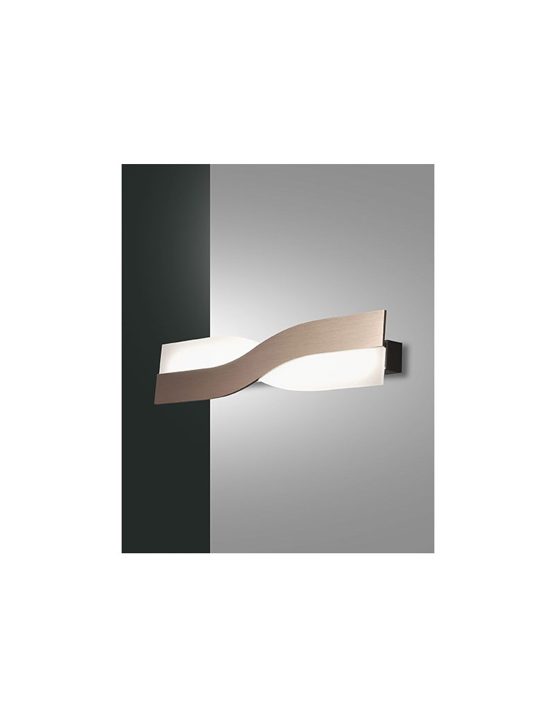 Applique LED Riace 50 cm in metallo bronzo satinato e metacrilato, 13 W | Fabas Luce -FABAS LUCE