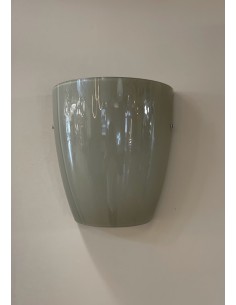 Applique Dafne a semicerchio in vetro tortora lucido, luce alto/basso, E27 | Vistosi -VISTOSI