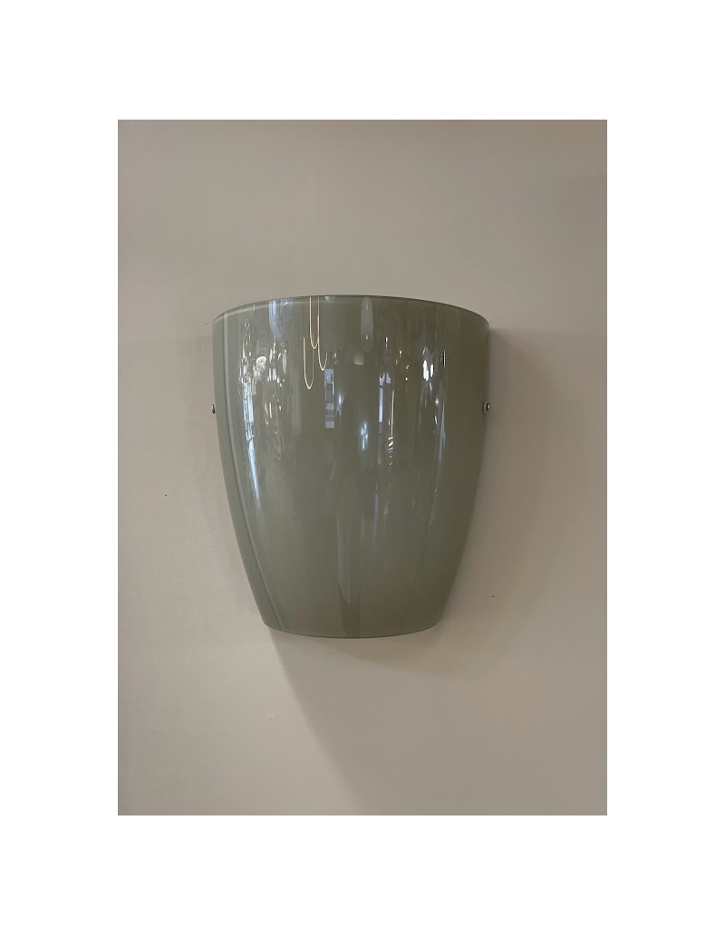 Applique Dafne a semicerchio in vetro tortora lucido, luce alto/basso, E27 | Vistosi -VISTOSI