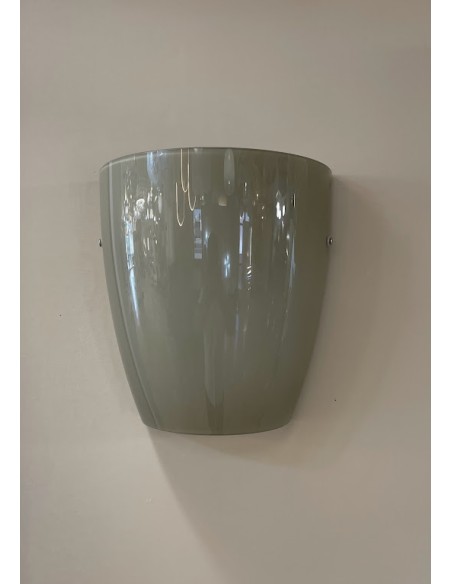 Applique Dafne a semicerchio in vetro tortora lucido, luce alto/basso, E27 | Vistosi -VISTOSI