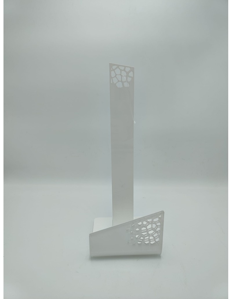 Alhena portarotolo in plexiglass traforato bianco | Dettagli -DETTAGLI