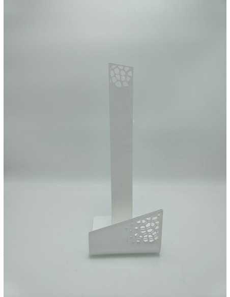 Alhena portarotolo in plexiglass traforato bianco | Dettagli -DETTAGLI