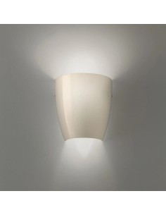 Applique Dafne a semicerchio in vetro sabbia lucido, luce alto/basso, E27 | Vistosi -VISTOSI