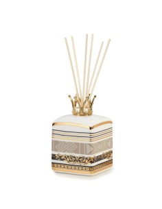 Profumatore Oronero in ceramica oro e marrone 7 x 7 x 10 cm | Fade -FADE